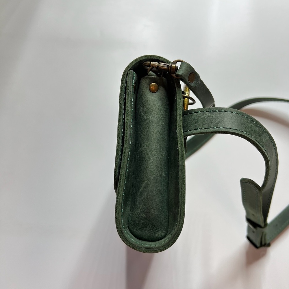 Green Leather Crossbody Bag - Picture 5 of 15